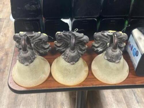 DESCRIPTION: (3) - MOUNTED LIGHTS LOCATION: TABLES THIS LOT IS: SOLD BY THE PIECE QTY: 3