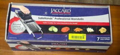 DESCRIPTION: SAFE HANDS PRO MANDOLIN BRAND / MODEL: JACCARD LOCATION: TABLES THIS LOT IS: ONE MONEY QTY: 1