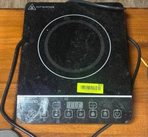 DESCRIPTION: INDUCTION COOK TOP BRAND / MODEL: AMBIANO LOCATION: TABLES THIS LOT IS: ONE MONEY QTY: 1