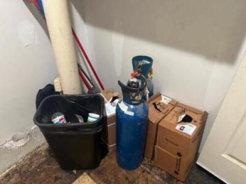 DESCRIPTION: ASSORTED CONTENTS OF STORAGE CABINET LOCATION: UTILITY CLOSET THIS LOT IS: ONE MONEY QTY: 1
