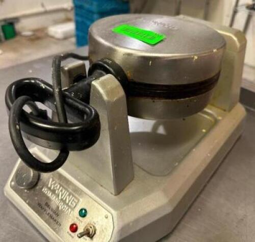 DESCRIPTION WARING BELGIUM WAFFLE MAKER BRAND / MODEL: WARING LOCATION KITCHEN QTY 1