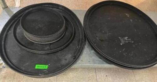 DESCRIPTION (10) ASSORTED SERVING TRAYS. THIS LOT IS: SOLD BY THE PIECE LOCATION KITCHEN QTY 10