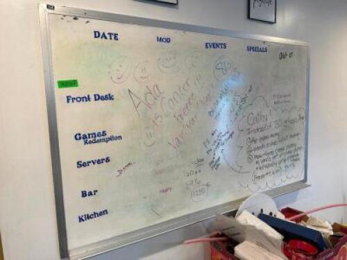 DESCRIPTION 6' X 30" DRY ERASE BOARD. LOCATION KITCHEN QTY 1