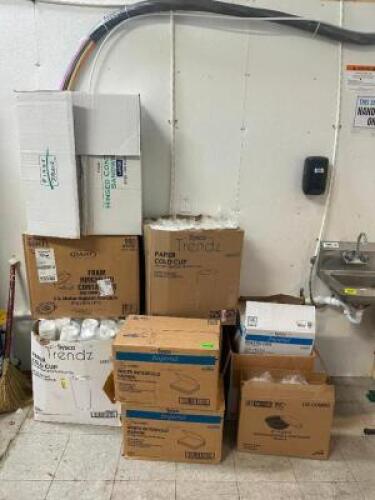 DESCRIPTION (1) LOT OF ASSORTED PAPER PRODUCT. LOCATION KITCHEN QTY 1