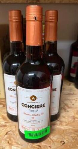 DESCRIPTION (7) BOTTLES OF CONCIERE AMARETTO THIS LOT IS: SOLD BY THE PIECE LOCATION OFFICE QTY 7