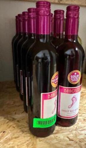 DESCRIPTION (10) ASSORTED BOTTLES OF BAREFOOT WINE. THIS LOT IS: SOLD BY THE PIECE LOCATION OFFICE QTY 10