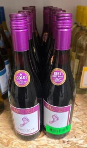 DESCRIPTION (12) ASSORTED BOTTLES OF BAREFOOT WINE. THIS LOT IS: SOLD BY THE PIECE LOCATION OFFICE QTY 12