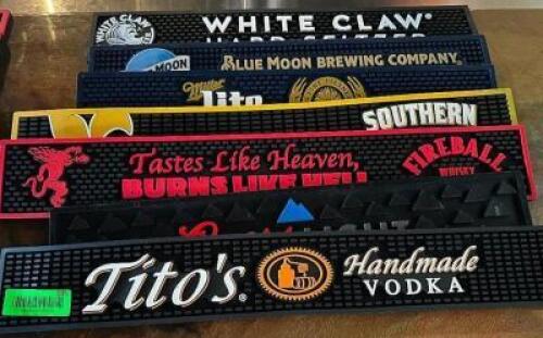 DESCRIPTION (7) ASSORTED BAR MATS. THIS LOT IS: SOLD BY THE PIECE LOCATION BAR QTY 7
