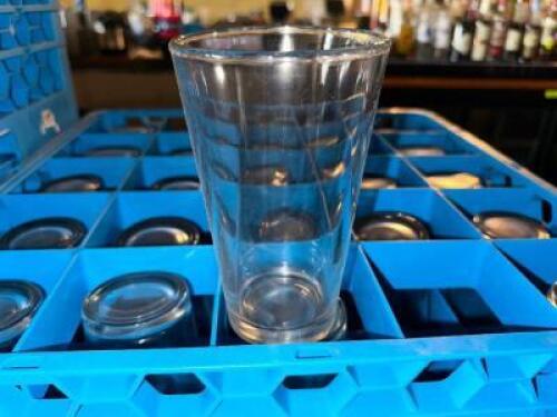 DESCRIPTION (50) 16 OZ MIXING GLASSES ADDITIONAL INFORMATION W/ (2) GLASS RACKS THIS LOT IS: SOLD BY THE PIECE LOCATION BAR QTY 50