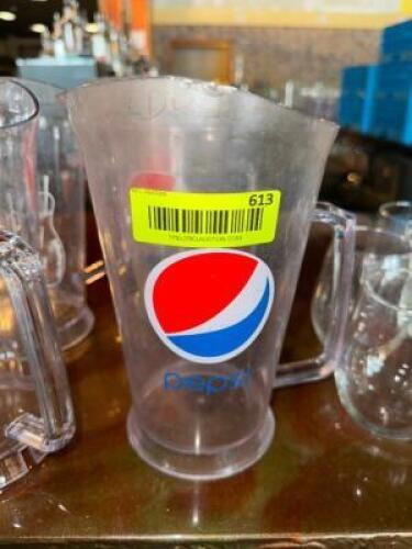 DESCRIPTION (3) 64 OZ PLASTIC PEPSI PITCHERS THIS LOT IS: SOLD BY THE PIECE LOCATION BAR QTY 3