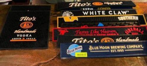 DESCRIPTION (10) ASSORTED BAR MATS. THIS LOT IS: SOLD BY THE PIECE LOCATION BAR QTY 10
