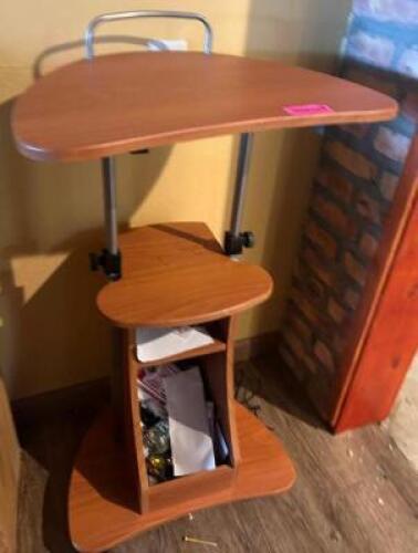 DESCRIPTION LAMINATE WOOD TELEPHONE STAND / DESK LOCATION BAR QTY 1