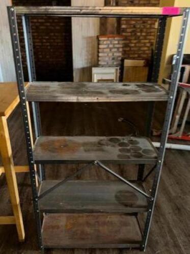 DESCRIPTION 24" X 12" FIVE TIER METAL SHELF. LOCATION BAR QTY 1
