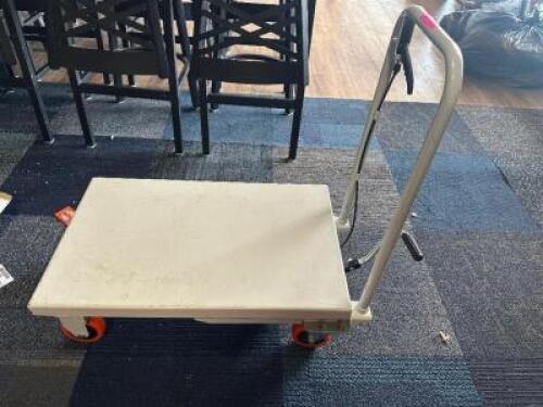DESCRIPTION HEAVY DUTY LIFTING PLATFORM CART LOCATION MAIN SEATING QTY 1