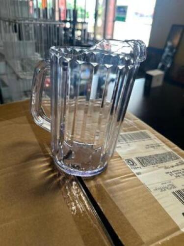 DESCRIPTION (24) 32 OZ PLASTIC PITCHERS - NEW ADDITIONAL INFORMATION (2) CASES OF 12 THIS LOT IS: SOLD BY THE PIECE LOCATION MAIN SEATING QTY 24