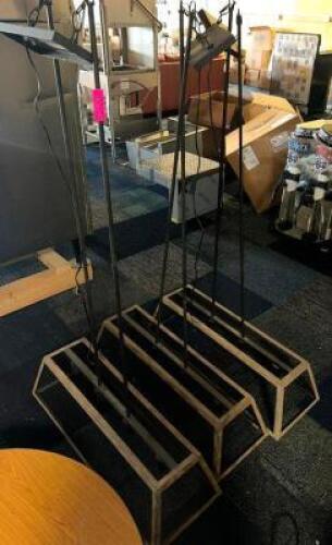 DESCRIPTION (3) 30" PENDANT LIGHTS W/ SHADES. THIS LOT IS: SOLD BY THE PIECE LOCATION MAIN SEATING QTY 3
