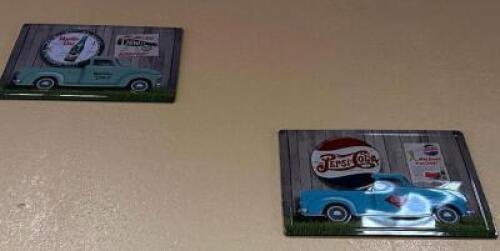 DESCRIPTION (2) ASSORTED BAR TINS LOCATION MAIN SEATING QTY 1