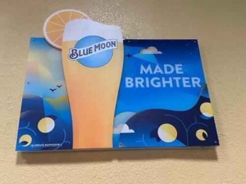 DESCRIPTION BLUE MOON BAR SIGN LOCATION MAIN SEATING QTY 1
