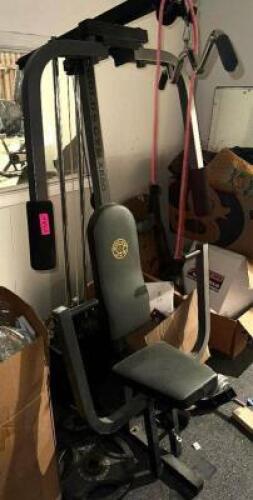 DESCRIPTION GOLD GYM XR60 EXERCISE MACHINE BRAND / MODEL: GOLD GYM XR60 LOCATION PARTY ROOM QTY 1