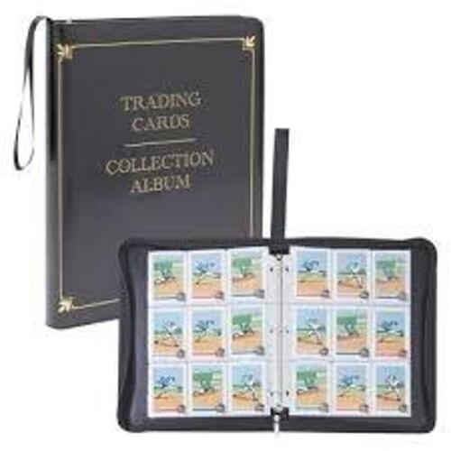 DESCRIPTION: (4) TRADING CARD ALBUM INFORMATION: ZIPPER, LEATHER BOUND, BLACK, NO CARDS INCLUDED RETAIL$: $34.99 EA QTY: 4