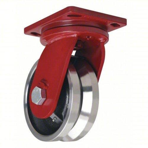 DESCRIPTION: (1) PLATE CASTER, SWIVEL BRAND/MODEL: HAMILTON #52YU13 INFORMATION: CONCRETE, STEEL, SWIVEL SIZE: 8" WHEEL DIAMETER, 3" WIDE, 10-1/2" MOU