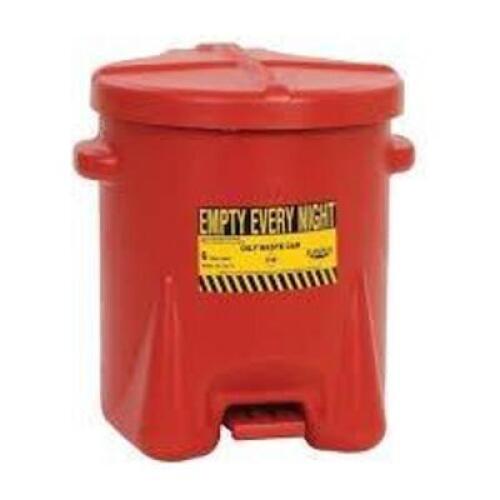 DESCRIPTION: (1) OILY WASTE CAN BRAND/MODEL: EAGLE #933 INFORMATION: RED SIZE: 6 GALLON RETAIL$: $78.00 EA QTY: 1