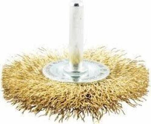 DESCRIPTION: (3) BOXES OF (10) WIRE WHEEL BRUSH BRAND/MODEL: NORTON #443M56 SIZE: 2-1/2" X 1/2" X 1/4" X.012" RETAIL$: $6.49 PER WHEEL QTY: 3