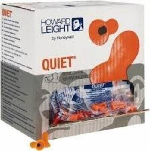 DESCRIPTION: (2) BOXES OF (50) PAIRS OF CORDED EARPLUGS BRAND/MODEL: HOWARD LEIGHT - QUIET INFORMATION: ORANGE, 26 DECIBELS RETAIL$: $134.28 EA QTY: 2