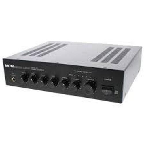 DESCRIPTION: (1) MIXER / AMPLIFIER BRAND/MODEL: MCM CUSTOM AUDIO #555-26050 RETAIL$: $239.00 EA QTY: 1