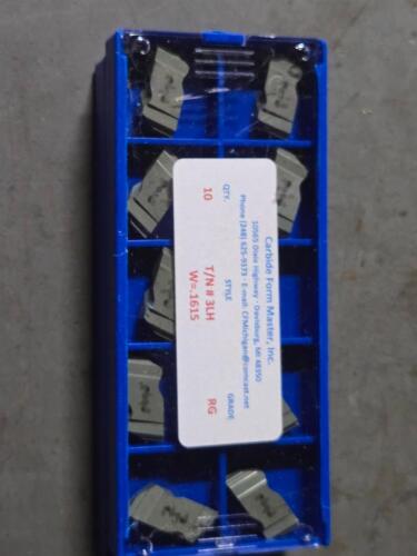 DESCRIPTION: (30) CARBIDE GROOVING INSERTS BRAND MODEL CARBIDE FORM MASTERS QTY: 30