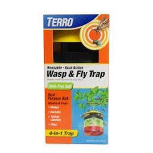 DESCRIPTION: (3) REUSABLE DUAL ACTION WASP & FLY TRAPS BRAND/MODEL: TERRO T512 RETAIL$: $176.97 QTY: 3