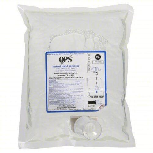 DESCRIPTION: (4) INSTANT HAND SANITIZER REFILL BRAND/MODEL: OPS 1405-03G SIZE: 1000mL RETAIL$: $205.82 QTY: 4