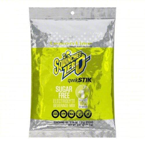 DESCRIPTION: (1) CASE OF (500) SINGLE SERVE LEMON LIME DRINK MIX BRAND/MODEL: SQWINCHER 10U608 SIZE: 0.1OZ RETAIL$: $180.37 QTY: 1