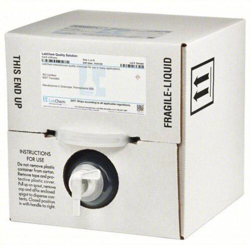 DESCRIPTION: (1) DE-IONIZED WATER BRAND/MODEL: LABCHEM 4YMH3 SIZE: 20L RETAIL$: $93.40 QTY: 1