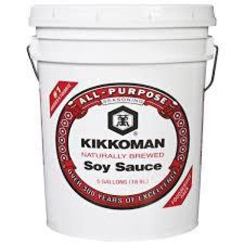 DESCRIPTION: (1) SOY SAUCE BRAND/MODEL: KIKKOMAN 563786 KIK SIZE: 5 GAL RETAIL$: $38.49 QTY: 1