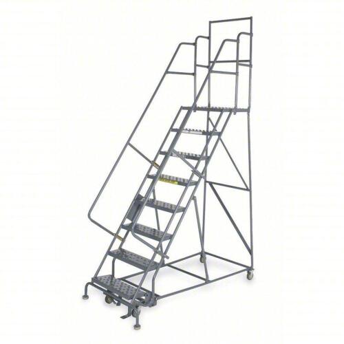 DESCRIPTION: (1) ROLLING LADDER BRAND MODEL TRI-ARC/1CJH9 INFORMATION: 450LB CAPACITY, SERRATED SIZE: 35" X 60" X 60" RETAIL$: $1,199.80 QTY: 1