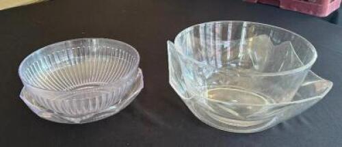 (2) ASSORTED BOWL/TRAYS