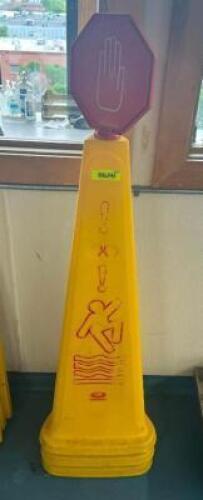 (3) WET FLOOR SIGNS