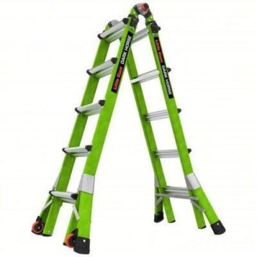DESCRIPTION: (1) COMBINATION LADDER BRAND/MODEL: LITTLE GIANT #16122-001 INFORMATION: DARK HORSE, GREEN RETAIL$: $630.86 EA QTY: 1