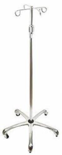 DESCRIPTION: (1) IV POLE BRAND/MODEL: MEDSOURCE #MS-47100 INFORMATION: 5 LEGS, 4 HOOKS, ALUMINUM RETAIL$: $205.73 EA QTY: 1