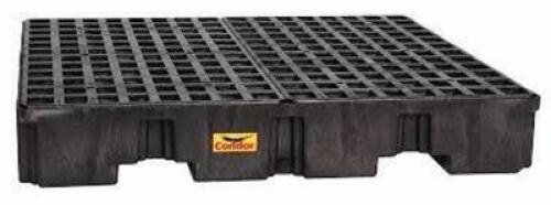 DESCRIPTION: (1) SPILL CONTAINMENT PALLETBRAND/MODEL: CONDORINFORMATION: BLACKSIZE: 4 DRUM CAPACITY, APPROX 51" X 51" X 9 1/2"RETAIL$: $724.17 EAQTY: 1