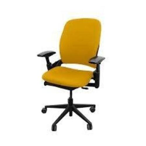 DESCRIPTION: (2) STEELCASE LEAP OFFICE CHAIR BRAND/MODEL: CRANDALL OFFICE FURNITURE INFORMATION: YELLOW SIZE: 26 &times; 17 &times; 32" RETAIL$: $999.00 EA QTY: 2