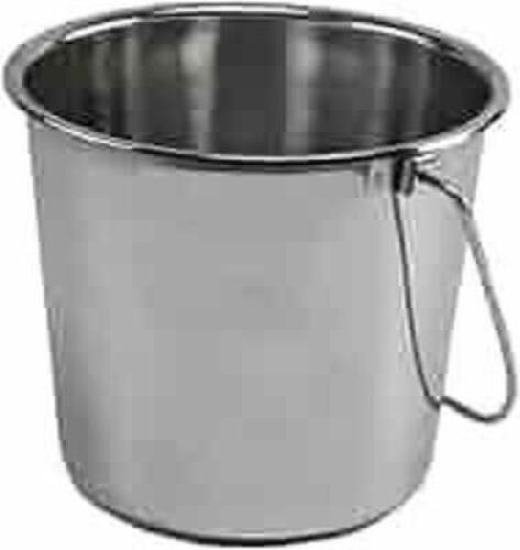 DESCRIPTION: (2) STAINLESS BUCKETS BRAND/MODEL: PRODUCT NUMBER #616J35 INFORMATION: STAINLESS STEEL SIZE: 12 QT RETAIL$: $20.00 EA QTY: 2