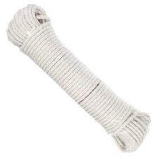 DESCRIPTION: (5) SOLID BRAID COTTON BRAND/MODEL: SASH CORD #45150 INFORMATION: WHITE SIZE: 1/4" X 100' RETAIL$: $48.85 EA QTY: 5