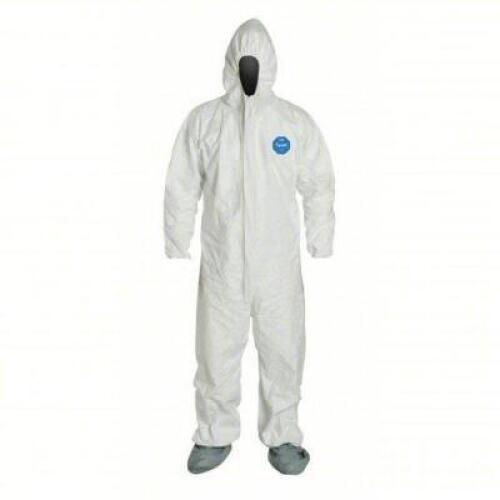 DESCRIPTION: (6) DISPOSABLE COVERALLS BRAND/MODEL: DUPONT #4T049 INFORMATION: WHITE, ELASTIC WRIST, TYVEK 400 RETAIL$: $78.91 TOTAL QTY: 6