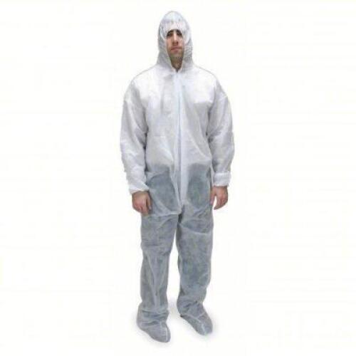 DESCRIPTION: (2) BOXES OF (25) DISPOSABLE COVERALLS BRAND/MODEL: CONDOR #2KTN8 INFORMATION: WHITE, ELASTIC WRISTS SIZE: MEDIUM RETAIL$: $111.22 PER BO