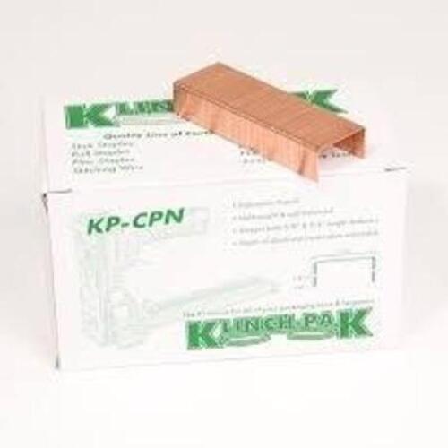 DESCRIPTION: (10) BOXES OF (25000) CARTON CLOSING STAPLES BRAND/MODEL: KLINCH-PAK #K-C3/4 SIZE: 1-1/4" CROWN, 5/8" LENGTH RETAIL$: $256.18 TOTAL QTY: