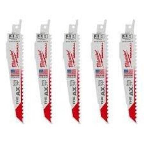DESCRIPTION: (11) PACKS OF (5) RECIPROCATING SAW BLADES BRAND/MODEL: PRODUCT NUMBER #61485744 INFORMATION: BI-METAL SIZE: 6" X 3/4 X .050 X 5/8T RETAI