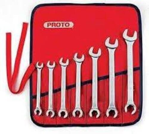 DESCRIPTION: (1) WRENCH SET FLARE NUT COMB BRAND/MODEL: PROTO #J3700A INFORMATION: 7 PIECES RETAIL$: $176.99 EA QTY: 1