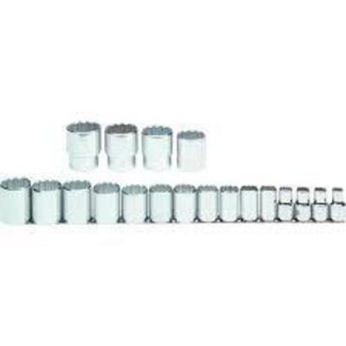 DESCRIPTION: (1) SET OF SOCKETS BRAND/MODEL: PROTO #J54113 INFORMATION: 12 POINT, 19 PIECES SIZE: 1/2" DRIVE RETAIL$: $503.99 EA QTY: 1